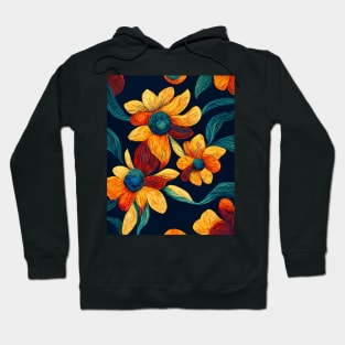 Flowers in the Style of Van Gogh #2 Hoodie